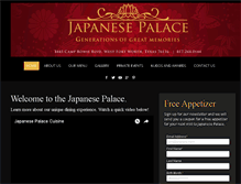 Tablet Screenshot of japanesepalace.net